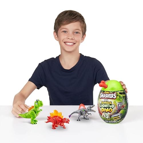 Smashers Mini Jurassic Light Up Dino Egg (T-Rex) by ZURU Collectible Egg, Volcano Slime, Fossil Toy, Dinosaur Toys, T-Rex Toy for Boys and Kids thumbnail 7