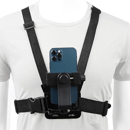 PellKing Mobile Phone Chest Mount Harness Strap Holder Cell Phone Clip Action Camera POV for Samsung iPhone Plus etc thumbnail 2