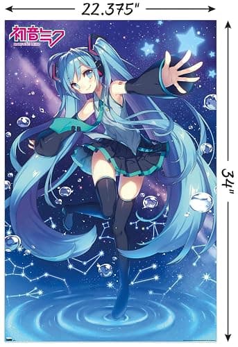 Hatsune Miku - Stars Wall Poster, 34L" x 22.4W", Unframed Version thumbnail 3
