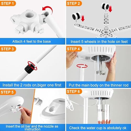 Professional Facial Steamer, Face Steamer on Wheels, SPA Ozone Steamer, Standing Face Steamer for Spa, Salon and at Home Use thumbnail 8
