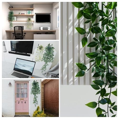 Freyalife 2pcs Fake Hanging Plants for Room Decor,Artificial Potted Plants Eucalyptus for Aesthetic Vintage Boho Home Office Living Bedroom Wall Patio Bathroom Bookshelf Christmas Indoor Outdoor Decor thumbnail 4