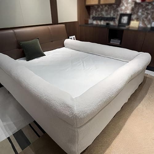 BEUDUOQI The World's First Bordered Bed Sheet-Bed Sheet with Border, Bordered Fitted Sheet Padded Zippered Edges for Cozy, Comfort Secure, Breathable, Machine Washable, Easy Setup,47.2 * 78.7in thumbnail 8