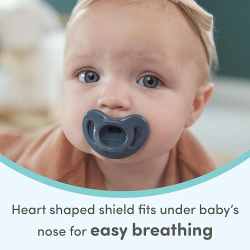 NUK 100% Silicone Comfy Orthodontic Pacifiers, 0-6 Months, Pink Fashion, Timeless Collection, 5 Count thumbnail 5