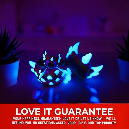 Articulated Dragon with Fantasy Egg – 3D Printed Mythical Creature Gift, Posable Jointed Companion, Collectible Detailed Shelf or Desk Decoration - For Adults (Celestial Glow Dragon + Egg) thumbnail 8