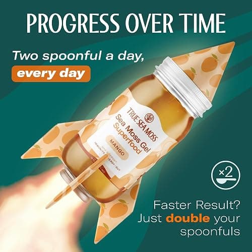 TrueSeaMoss Sea Moss Gel – Made in USA – Wildcrafted Seamoss, Fresh Fruits & Sea Vegetables – Mango, Pack of 1 (Labels may Vary) thumbnail 8