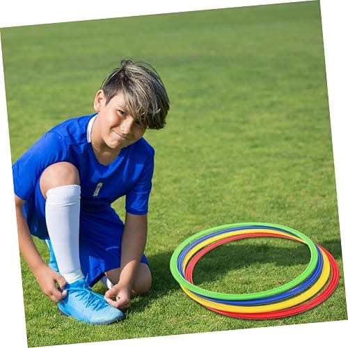 Abaodam 4pcs Soccer Agility Rings Training Hoops for Football Agility Training and Skill Development thumbnail 4