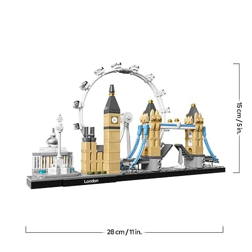 LEGO Architecture Skyline Model Building Set, Model Kit Featuring London Eye, Big Ben, Tower Bridge, Office Home Décor, Collectible Gift Idea for Men, Women and Teens 21034 thumbnail 3