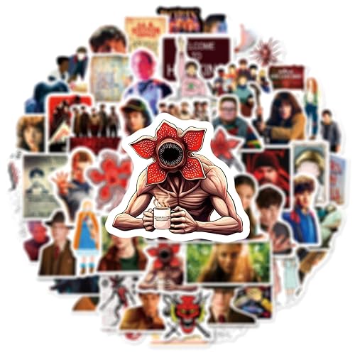 50Pcs Stranger Movie Things Season 5 Sticker for Kids, Cool Movie Waterproof Vinyl Stickers for Adult Teen Girl Student Water Bottle Laptop Phone Computer Guitar Notebook Skateboard Travel Case Helmet thumbnail 7