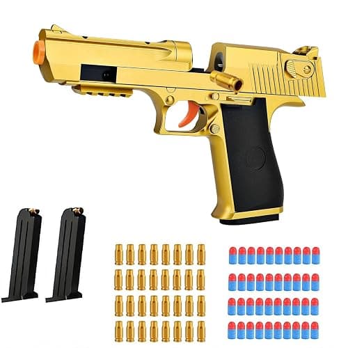Toy Gun Pistols,Toy Guns with Soft Bullets - Perfect Toy for Kids and Adults of All Ages (Gold) - Image 1