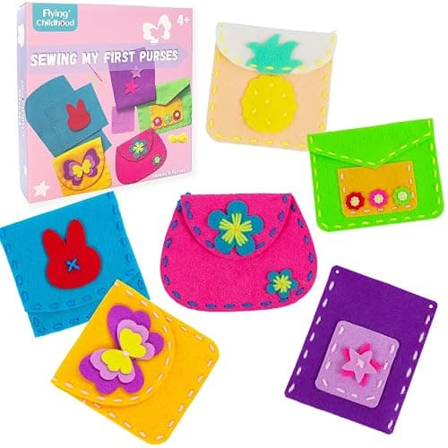 IROLEHOME Sew Your Own Purses 6 Pcs Sewing Kit for Kids Sewing Bag for Beginners, Birthday Gifts for Girls Boys - Image 1