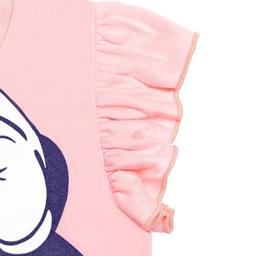 Disney Minnie Mouse Rainbow Floral T-Shirt and Chambray Shorts Outfit Set Infant to Big Kid Sizes (12 Months - 14-16) thumbnail 7