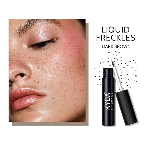 KYDA 2 Colors Liquid Freckle, Natural Freckle Makeup Pen, Longlasting Face Freckle Liquid Makeup, Soft Dot Sopt Pen Magic Freckle Color-Light Brown&Dark Brown thumbnail 5