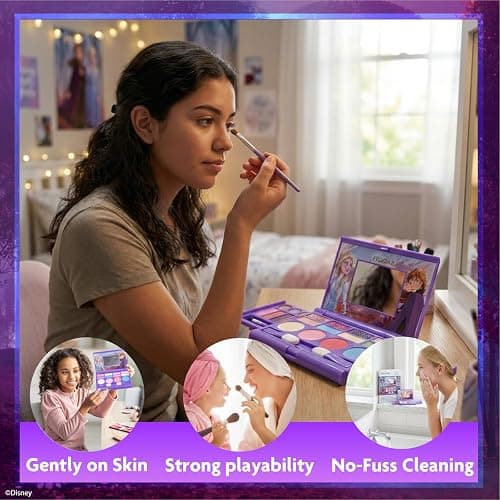 Disney Frozen Makeup Set for Girls, Including Lip Gloss, Glitter Eyeshadow, Glitter Blush, and Brushes – Gift for Girls Ages 13+, by Townley Girl thumbnail 5