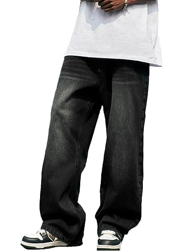 Y2k Baggy Jeans Mens Denim Jeans Wide Leg Pants Hip Hop Skater Jeans Oversized Vintage Streetwear thumbnail 4