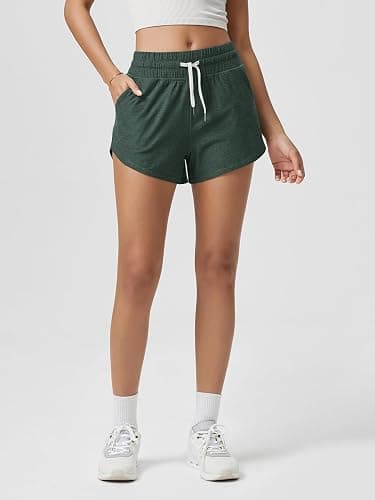 ODODOS Women's Performance Shorts Ultra Soft odSTRATUM Tech Mid Rise Relaxed Shorts with Pocket 3" Inseam Moisture Wicking thumbnail 2