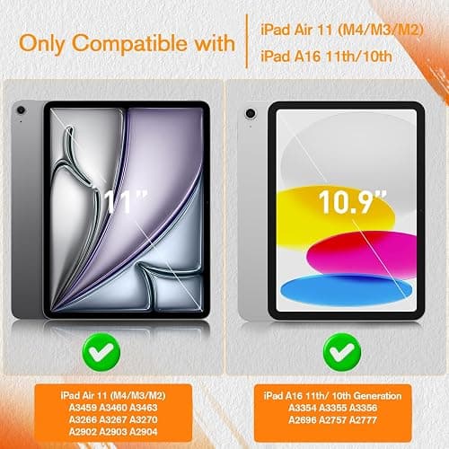 KCT 2 Pack Paperfeel Screen Protector Compatible with iPad A16 11th Generation 2025 11 inch/iPad 10th 2022 10.9 inch & iPad Air 11 inch M4/M3/M2 (2026/2025/2024), Write as Real Paper, Anti Glare thumbnail 2