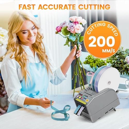 Ribbon Cutting Machine, Automatic Tape Dispenser, 999mm Precision Cut, Ideal for Shipping, Schools, Restaurants, Business & Home thumbnail 7
