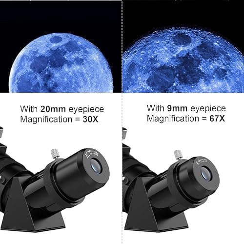 Télescope astronomique pour Adultes, télescope réfractif de 600mm d'ouverture de 80mm pour Enfants et débutants, Jumelles pour Adultes, télescope de Voyage Portable Compact avec Sac à Dos (White) thumbnail 4