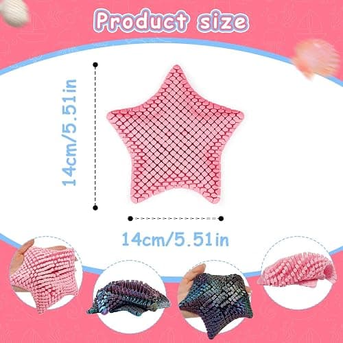 Cute 3D Printed Squishy Articulating Starfish - Stress Relief Fidget Starfish Toy, Unique Desk Decor & Flexible Gift Idea (F2) thumbnail 3