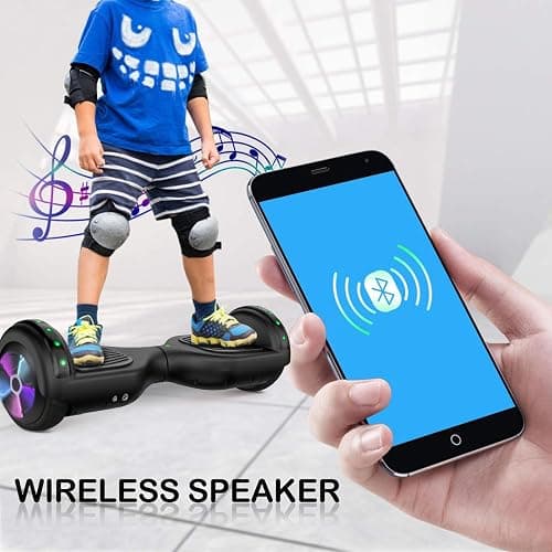 LIEAGLE Hoverboard, 6.5" Self Balancing Scooter Hover Board with Bluetooth Wheels LED Lights for Kids Adults thumbnail 6