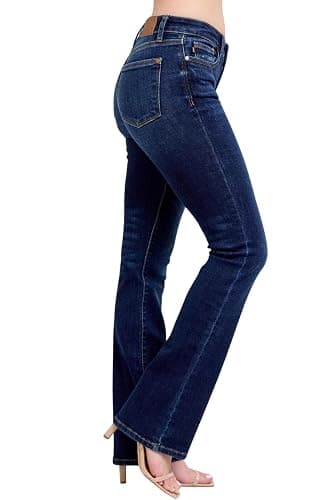 Judy Blue Mid Rise Dark Wash Classic Bootcut, Inseam 32" thumbnail 7