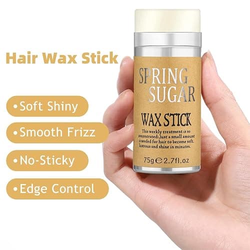 Slick Back Hair Brush & Hair Wax Stick Set for Slick Back – Boar Bristle Hair Brush for Sleek, Control, Flyaways & Baby Hairs – Slick Back Brush for Women, Dancer, Cheer thumbnail 6