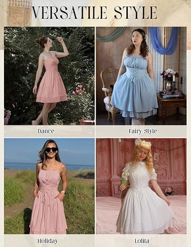 Scarlet Darkness Corset Mini Dress for Women Teens Fairy Chiffon Sundress Graduation Dresses thumbnail 6