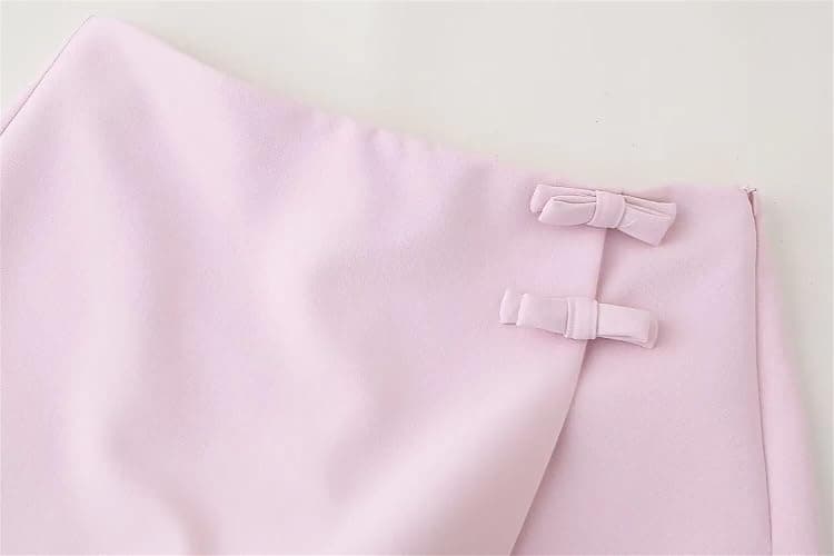 Women's Casual Shorts Office Solid High Waist Layered Bowknot Side Zipper Outdoor Short Pants thumbnail 4