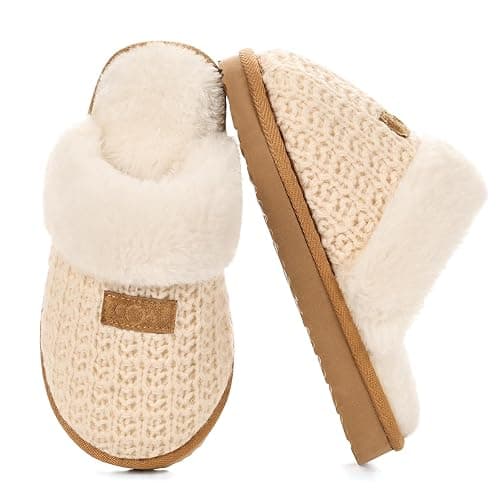 OOW Kids Slippers with Memory Foam Girls Boys House Slippers Fuzzy Indoor Shoes Warm Soft Plush Bedroom Slippers Slides - Image 1
