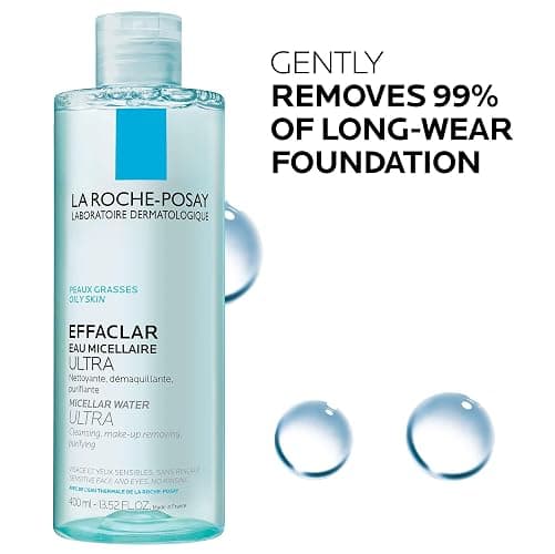 La Roche-Posay Effaclar Micellar Cleansing Water Toner for Oily Skin, Oil Free Makeup Remover, Safe for Sensitive Skin with Thermal Spring Water thumbnail 5