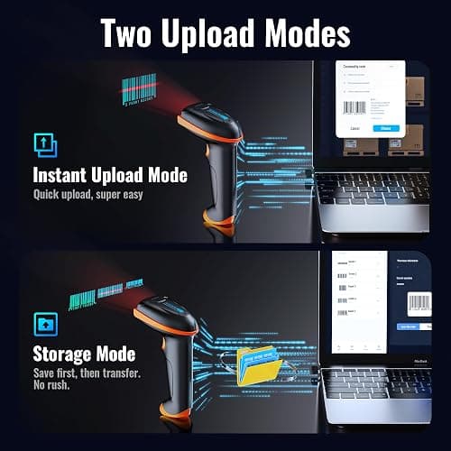 Tera Barcode Scanner Wireless 1D Laser Cordless Barcode Reader with Battery Level Indicator, Versatile 2 in 1 2.4Ghz Wireless and USB 2.0 Wired thumbnail 5