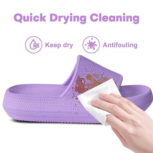 OUYADU Kids Cloud Slides Boys Girls Flip Flops Slip On Beach Sandals Youth Pool Shower Shoes EVA Summer Slippers（11 Little Kids - 6 Big Kids） thumbnail 6