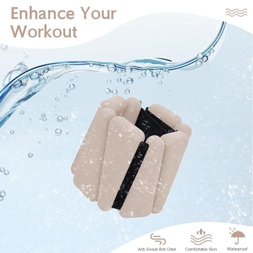 Wrist Weights for Women, Adjustable Ankle Weights Silicone Bracelet Weights Arm Leg Weights for Women Men Ankle Weights for Yoga Running Swimming Pilates Gym Set of 2 thumbnail 4