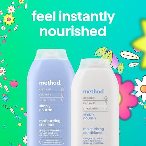 Method Simply Nourish Shampoo, Coconut & Rice Milk, Sulphate Free, 350ml thumbnail 4
