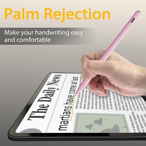 Pencil for iPad 2025-2018, Fast Charge, Palm Rejection, Tilt Sensitivity Stylus Pen for Apple iPad 10th/11th A16/9th-6th Generation, Air M2 M3 13"/11"/5-3rd, Pro M5 M4 13"/11"/12.9", Mini 7th/6th/5th thumbnail 5
