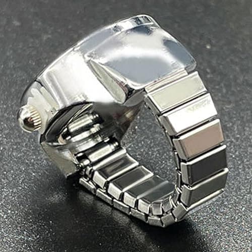 Vintage Ring Watch Heart Shape Crystal Analog Ring Punk Style | Creative Watches Women Men Finger Ring Watches for Men Women Daily Fashion Accessory Casual Outfit Party Evening Date Travel thumbnail 7