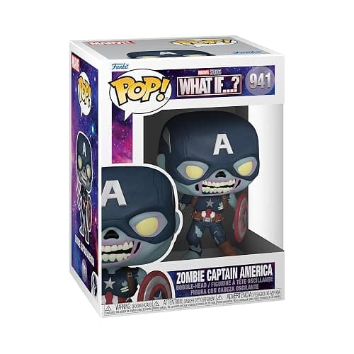 Funko Pop Marvel: What If? - Zombie Captain America Vinyl Bobblehead - Marvel What If - Collectable Vinyl Figure - Gift Idea - Official Merchandise - Toys for Kids & Adults - Superheroes Fans - Image 1