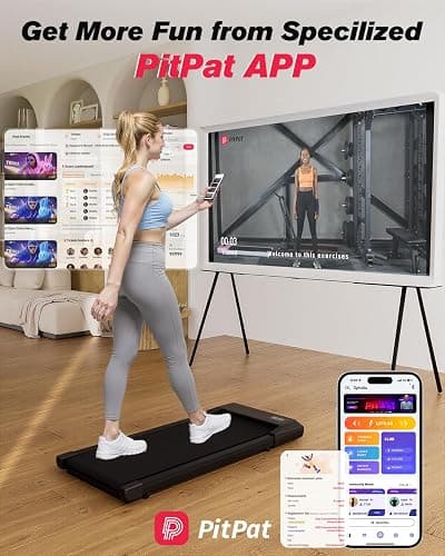 SupeRun Walking Pad, Under Desk Treadmill, 3 in 1 Portable Treadmill with Remote Control LED Display, 2.5 HP Quiet Walking Jogging Machine for Office Home Use, 300 Lbs Capacity thumbnail 5