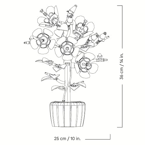 LEGO Hibiskus Blume (10372) - Blumen LEGO Botanicals, Blumenstrauß Deko (inkl. bedruckter Fliese) thumbnail 3