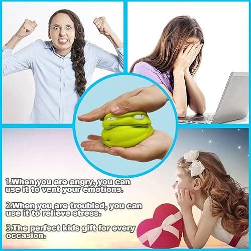 funnysquee Adorable Mini Green Monster Slow Rising Squishy, Stress Relief, Fun for Kids, in Convenient 4.7" Size thumbnail 8