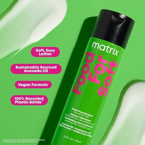 MATRIX Food For Soft Shampoo For Dry and Brittle Hair - Moisturizes and Hydrates, Softens and Smooths, With Avocado Oil & Hyaluronic Acid, Vegan thumbnail 4