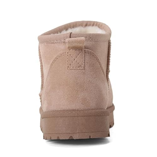 GHARIE CHAMPIONS Women’s Suede Ankle Boots – Classic Mini Snow Boots with Warm Lining, Lightweight & Non-Slip Sole for Winter Daily Wear thumbnail 5