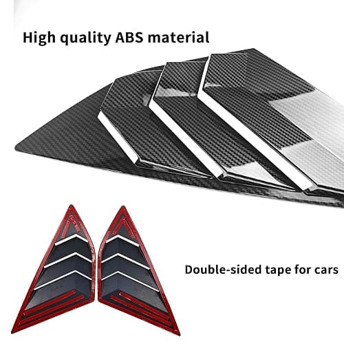 for Ford Focus ST RS MK3 SE Hatchback 2012-2018 Sporty Car Auto Exterior Rear Side Window Louvers Air Vent Scoop Shades Cover Glass Trim Blinds (Carbon Fiber Color) thumbnail 5