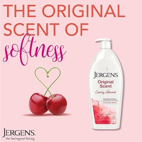 Jergens Original Scent Dry Skin Body Lotion, Hand and Body Moisturizer, Cherry Almond Essence, Dermatologist Tested, 32 Oz - 32 Fl Oz (Pack of 1) thumbnail 5