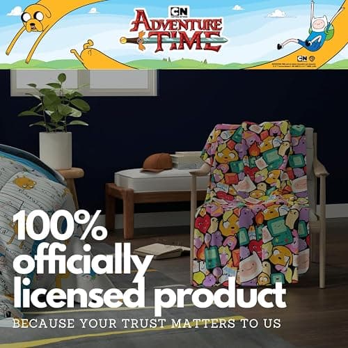 Franco Collectibles Adventure Time Bedding Super Soft Cozy Plush Throw, 46 in x 60 in, (Officially Licensed Product) thumbnail 5
