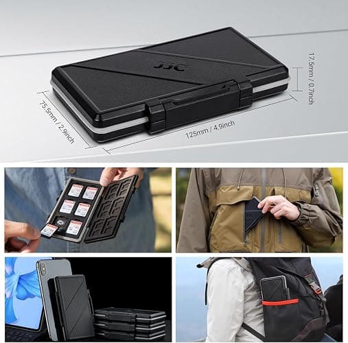 36 Slots Memory Card Case Water-Resistant Anti-Shock Memory Card Wallet for 24 Micro SD SDXC SDHC TF Cards and 12 SD SDXC SDHC Cards thumbnail 6