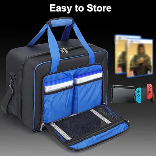 GDNasist Carrying Case for PS5, Travel Thickened Protective Bag Compatible with Playstation 5 Console, Headset, PS5 Controller, Game Discs, and Gaming Accessories thumbnail 4