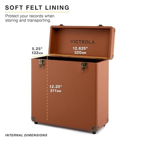 Victrola Collector II (2026 Model) – Vinyl Record Storage Case – Hold 30+ Vinyl Turntable Records, Heavy-Duty Hardware, Soft Interior Lining, Portable Box with Carry Handle (Pink) thumbnail 7