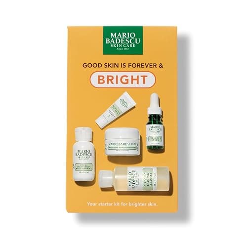 Good Skin Is Forever and Bright by Mario Badescu for Women - 5 Pc Gift Set 2oz Glycolic Foaming Cleanser, 0.3oz Vitamin C Serum, 1oz Hydro Moisturizer With Vitamin C, 0.5oz Brightening Mask With Vitamin C, 0.14oz Brightening Eye Serum - Image 1