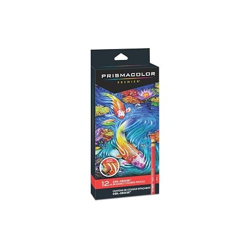 Prismacolor Col-Erase Erasable Colored Pencils, Adult Coloring, 12 Pack - Image 1